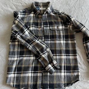 Old Navy grey and yellow flannel size medium